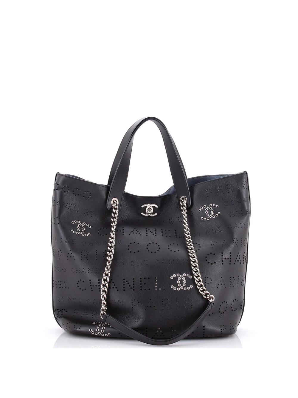 Chanel Logo Eyelets Shopping Tote #296846C39B
